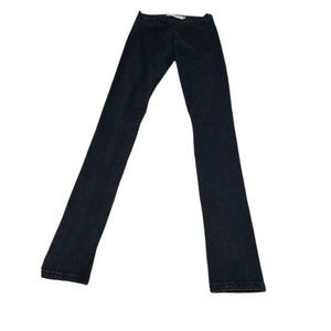 Charley 5.0 Women's Skinny Fit Denim Jeans Size 24 Low-Rise Pull-On Dark Blue